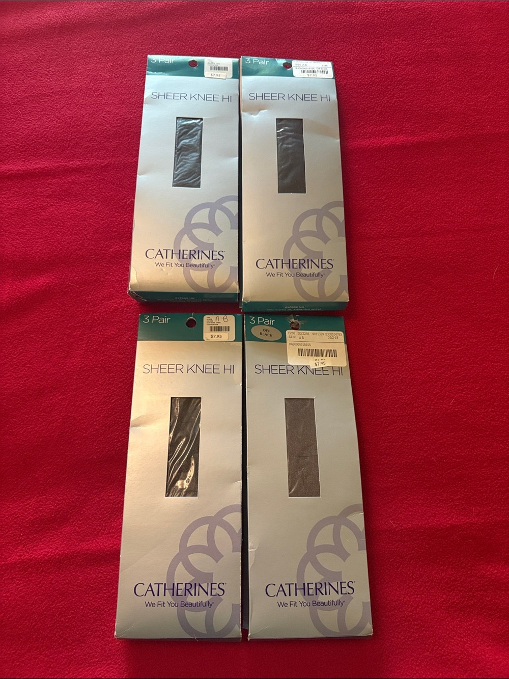 Catherines Sheer Knee His Hosiery - Off Black - 12 Pair (3 each in 4 Packages)